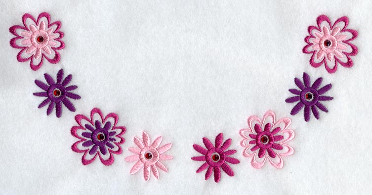 Floral Half-Ring (Crystals)