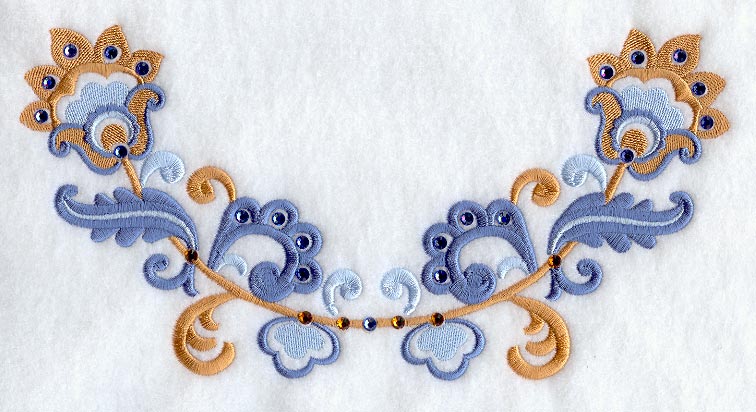 Floral Half-Ring II (Crystals)