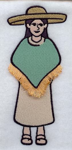 Woman in Serape (Fringe)