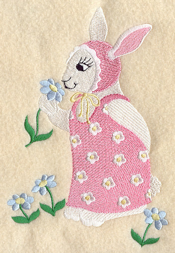 Mrs. Bunny and Flowers