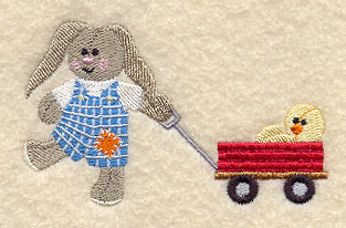 Bunny with Wagon