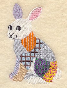 ◆THE MUSEUM VISITOR◆ RABBIT EMBROIDERY STRIPE CARPENTER PA Patchwork Rabbit – Embroidery Library