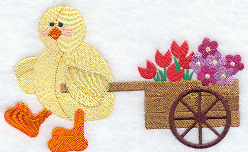 Chick and Flower Wagon