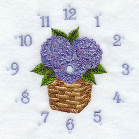 Hydrangea Clock