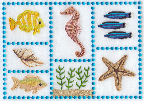 fish bathroom accessories A Tropical Fish Bathroom Décor Design Pack – Embroidery Library