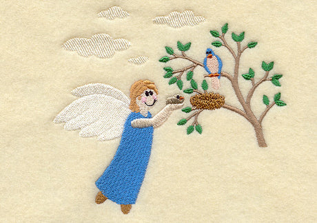 Gardening Angel and Bird