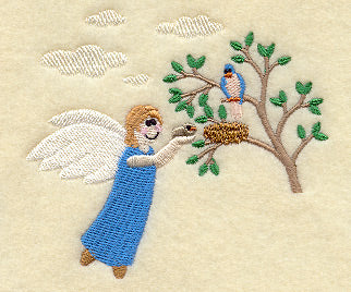 Gardening Angel and Bird