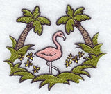 Flamingo in Palm Trees