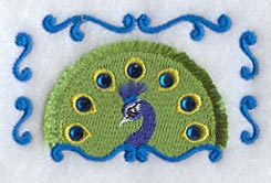 Peacock and Frame (Fringe, Crystals)