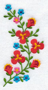 Hungarian Floral Button Placket- Mirror