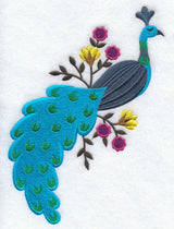 Hungarian Peacock Button Placket - Mirror