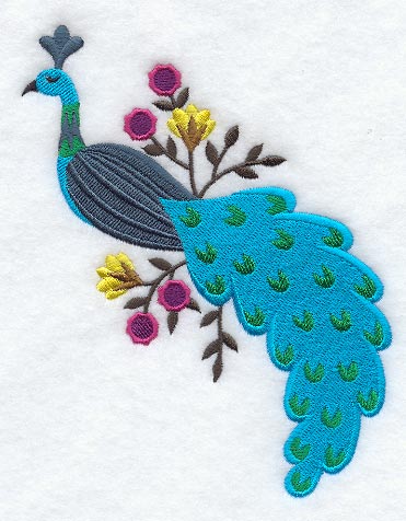 Hungarian Peacock Button Placket