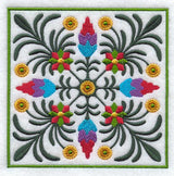 Polish Square Floral Design