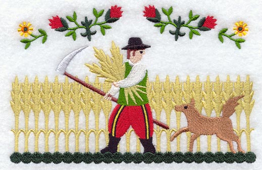 Hungarian Farmer Harvesting