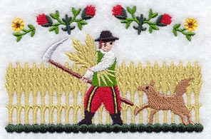 Hungarian Farmer Harvesting