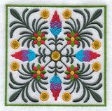 Polish Square Floral Design