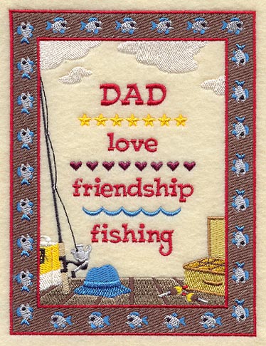 Love, Friendship, Fishing Sampler