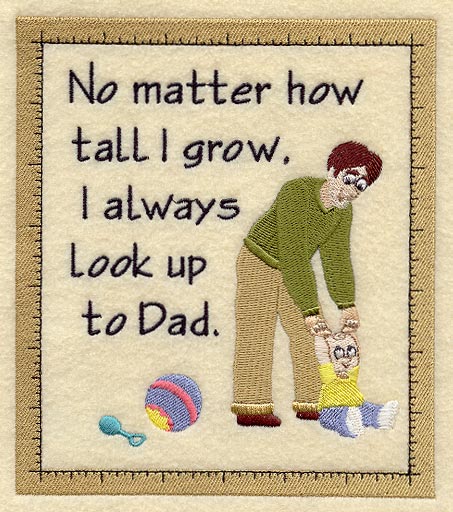 Look Up To Dad Sampler