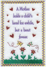Mother Holds Sampler