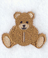 Teddy Bear Buttonhole - 1/2 Inch