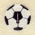 Soccer Ball Buttonhole - 1/2 Inch