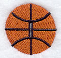 Basketball Buttonhole - 1/2 Inch