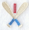 Baseball Bat Buttonhole - 1/2 Inch