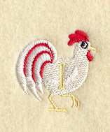 Rooster Buttonhole - 1/2 Inch