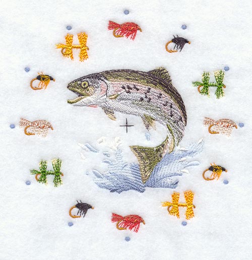 Fly Fishing Trout Clock