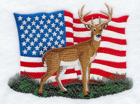 Deer and U.S. Flag