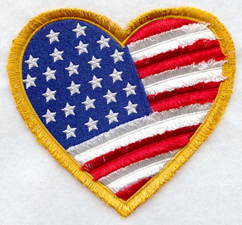 Heart with U.S. Flag (Fringe)