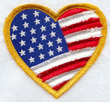 Heart with U.S. Flag (Fringe)