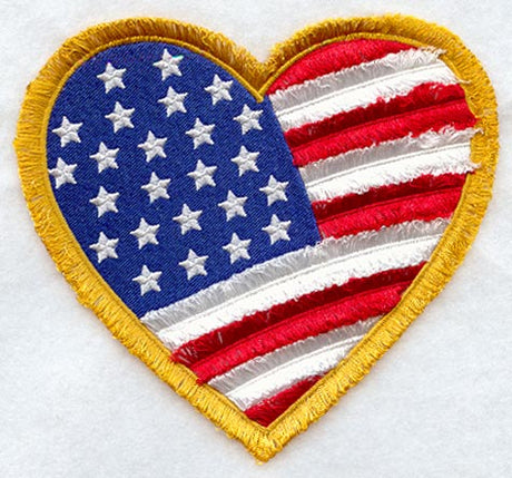 Heart with U.S. Flag (Fringe)