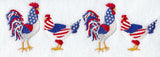 Star-Spangled Rooster and Hen Border