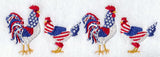 Star-Spangled Rooster and Hen Border