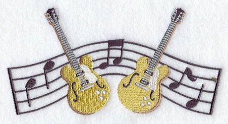 Guitars and Music Staff
