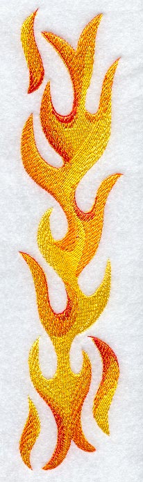 Flames Placket - Left