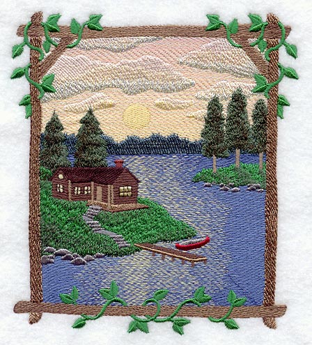 Lake Cabin Scene