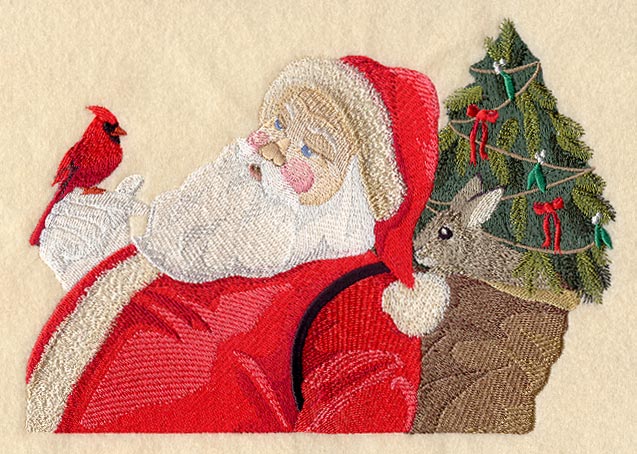 Santa and Cardinal – Embroidery Library