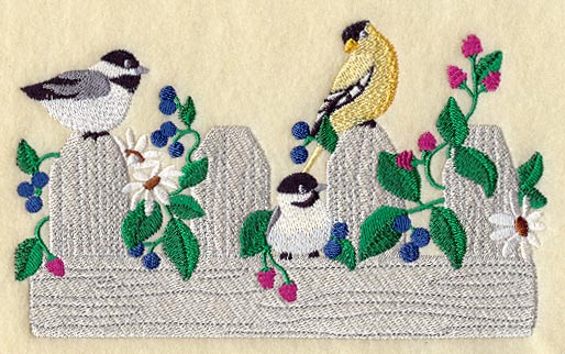 Birds and Picket Fence