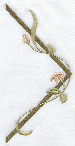 Floral Heirloom Half Diamond - Right