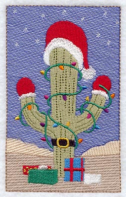 Santa Cactus (Cardstock)