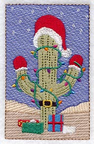 Santa Cactus (Cardstock)