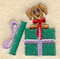 Dog in Gift Box