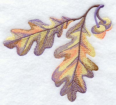 Oak Leaves in Watercolor