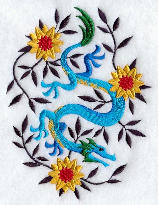 Dragon and Flowers