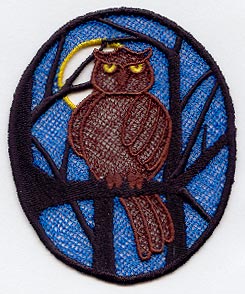 Owl in Spooky Tree (Lace)