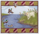 Retriever and Ducks Scene