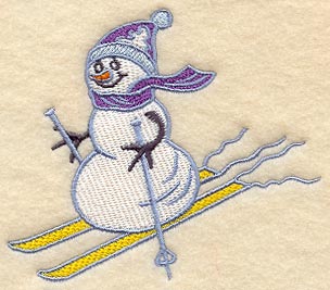 Skiing Snowman