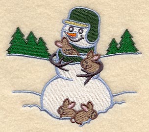 Snowman and Bunnies
